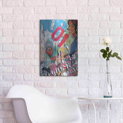 Luxe Metal Art 'Happy Wife, Happy Life' by David Drioton, Metal Wall Art,16x24