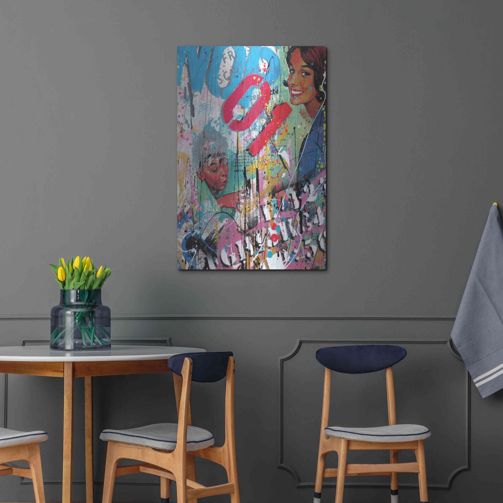 Luxe Metal Art 'Happy Wife, Happy Life' by David Drioton, Metal Wall Art,24x36