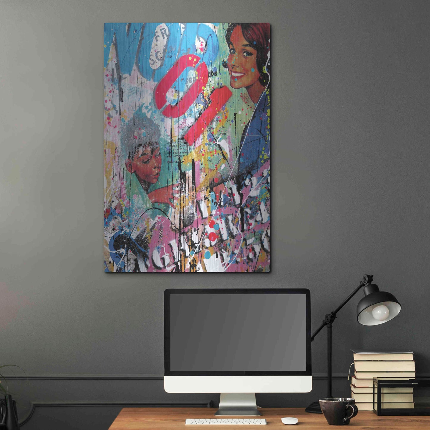 Luxe Metal Art 'Happy Wife, Happy Life' by David Drioton, Metal Wall Art,24x36