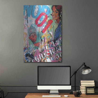 Luxe Metal Art 'Happy Wife, Happy Life' by David Drioton, Metal Wall Art,24x36