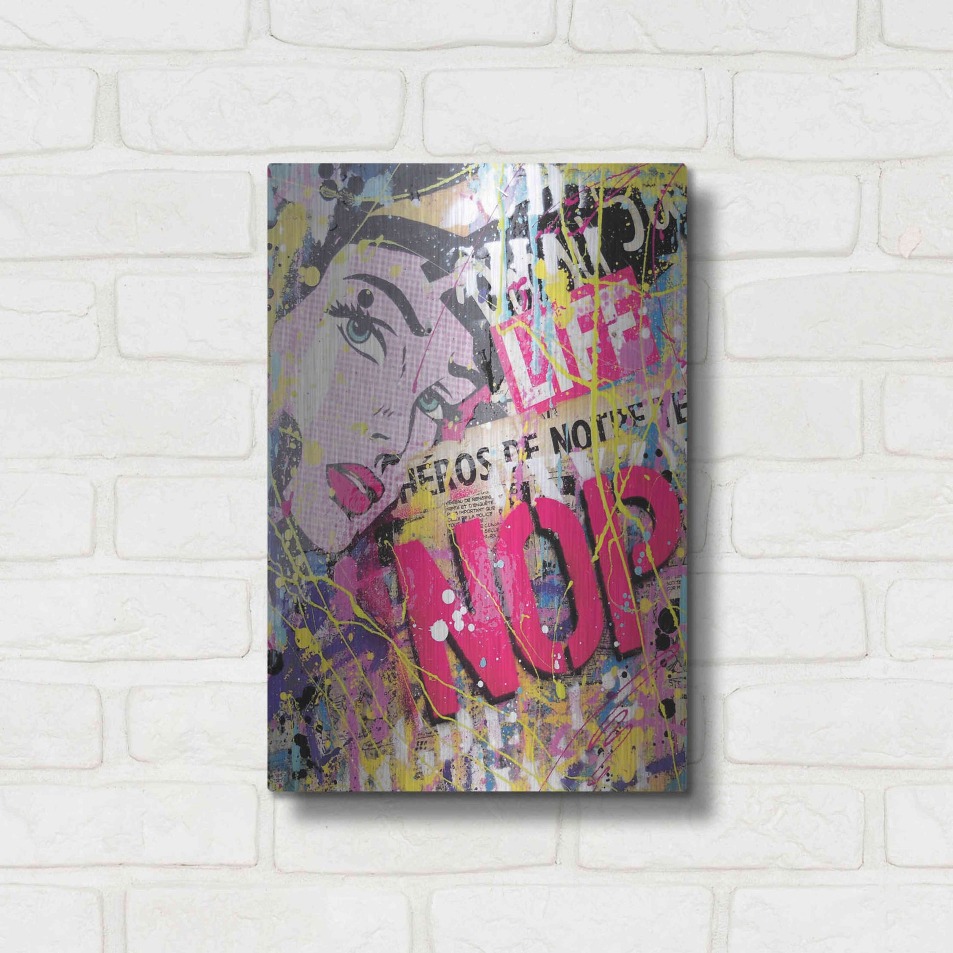 Luxe Metal Art 'HEROS' by David Drioton, Metal Wall Art,12x16