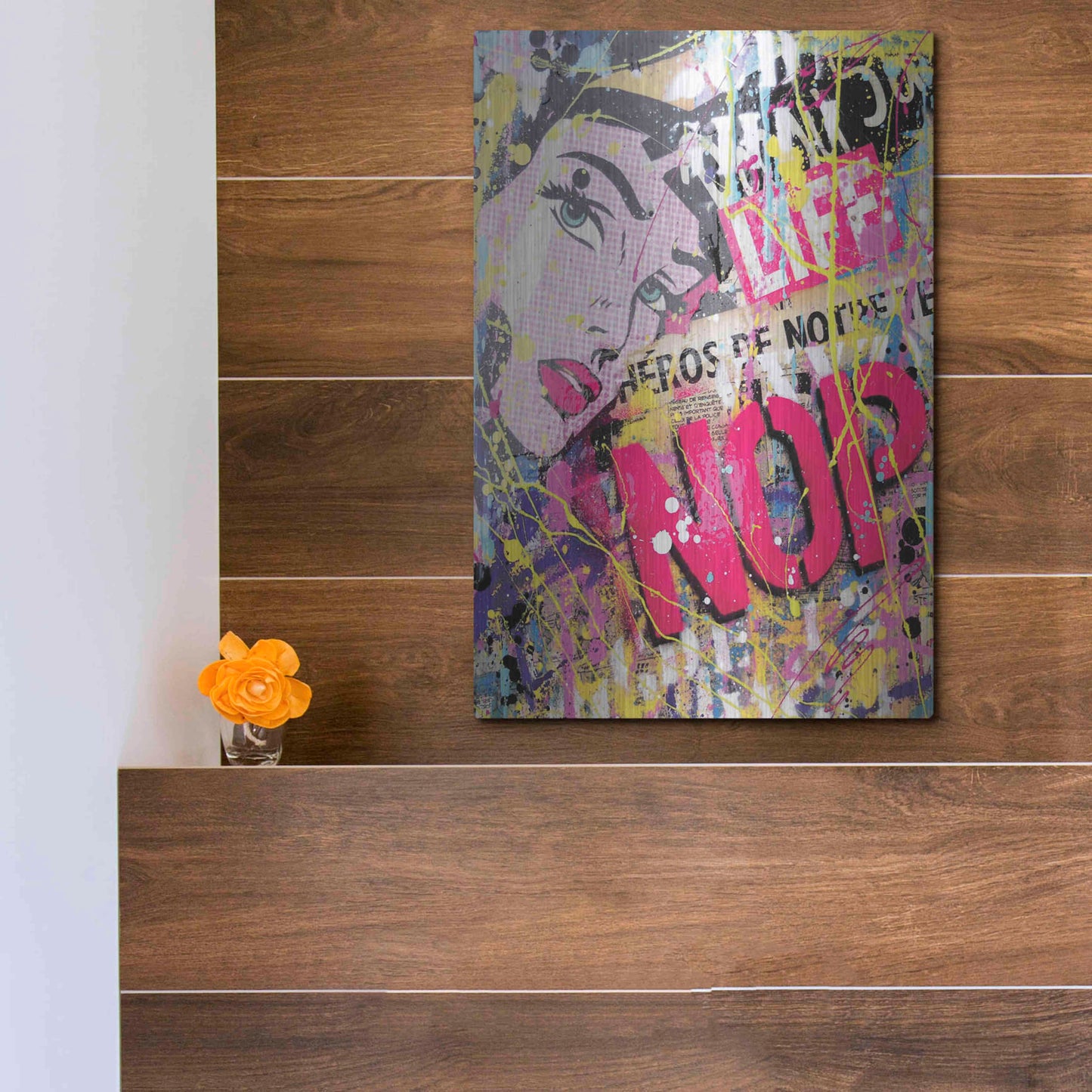 Luxe Metal Art 'HEROS' by David Drioton, Metal Wall Art,12x16