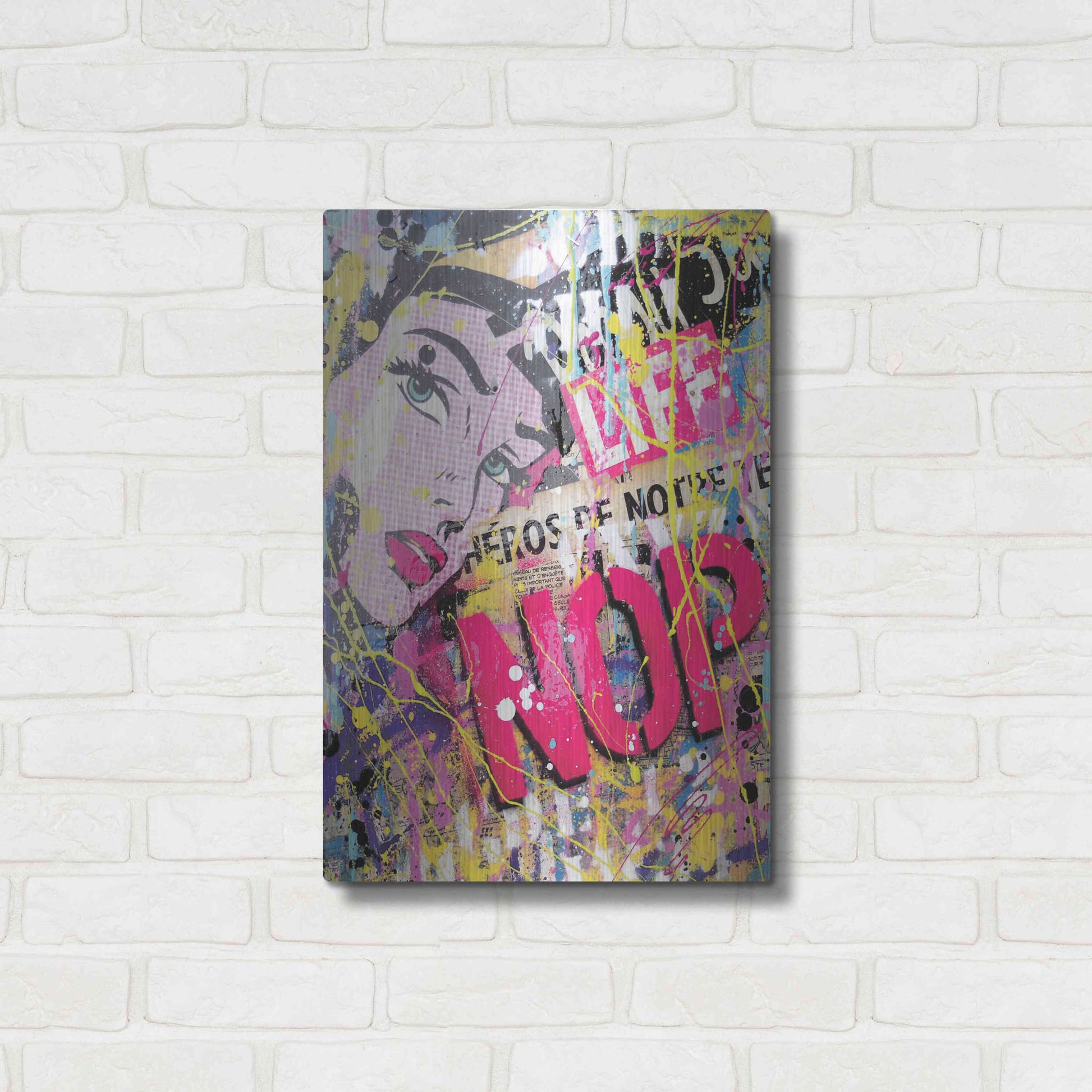 Luxe Metal Art 'HEROS' by David Drioton, Metal Wall Art,16x24