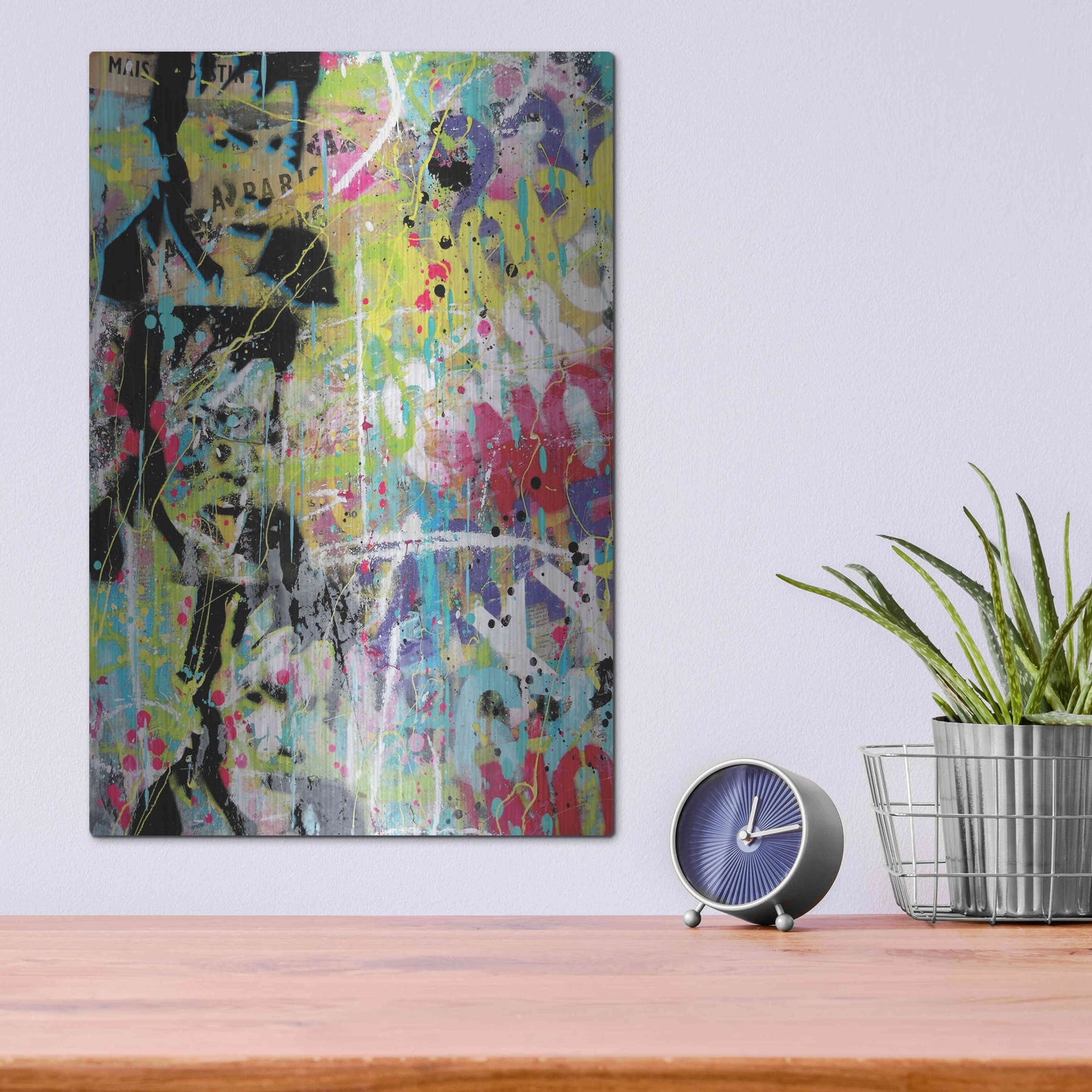 Luxe Metal Art 'Him' by David Drioton, Metal Wall Art,12x16