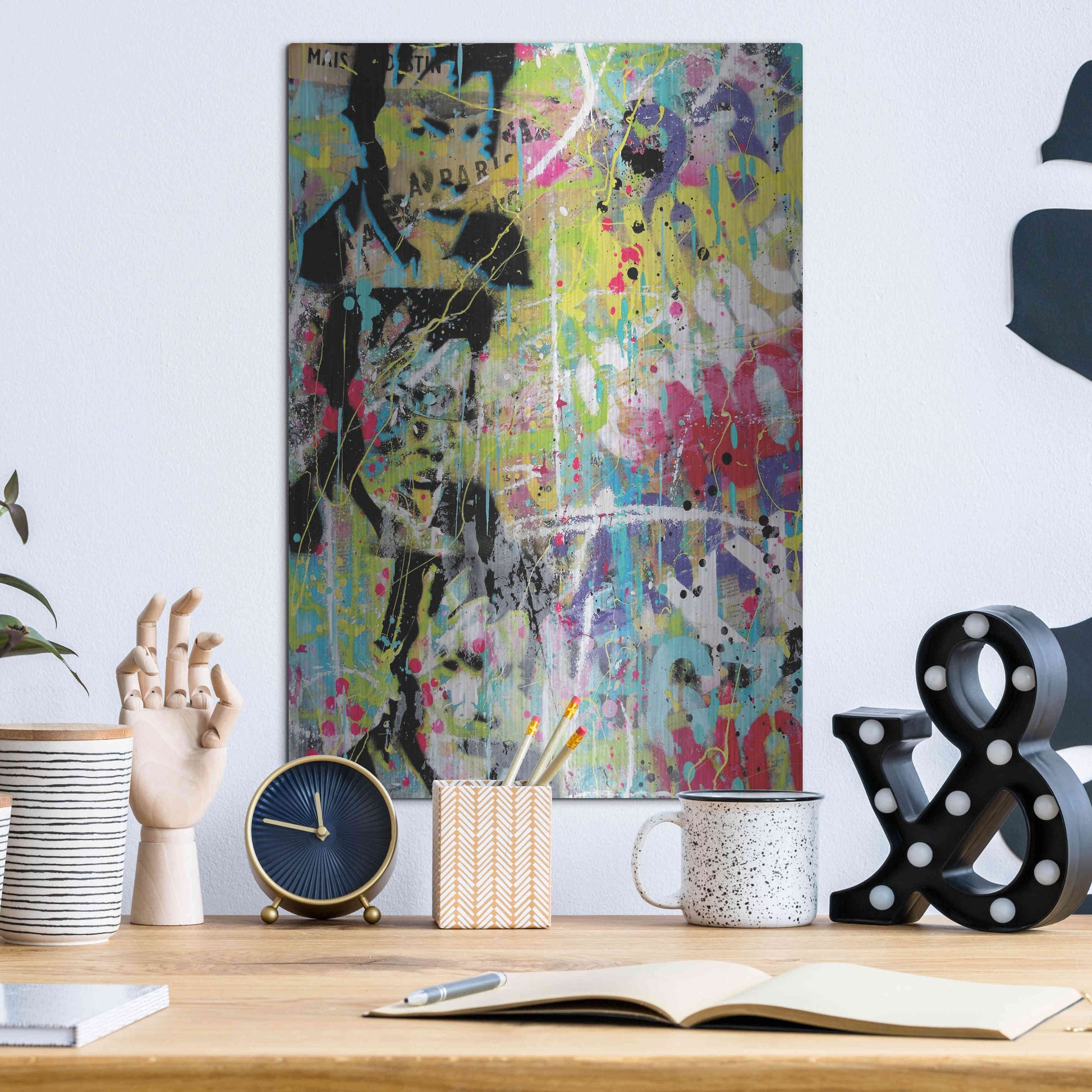 Luxe Metal Art 'Him' by David Drioton, Metal Wall Art,12x16