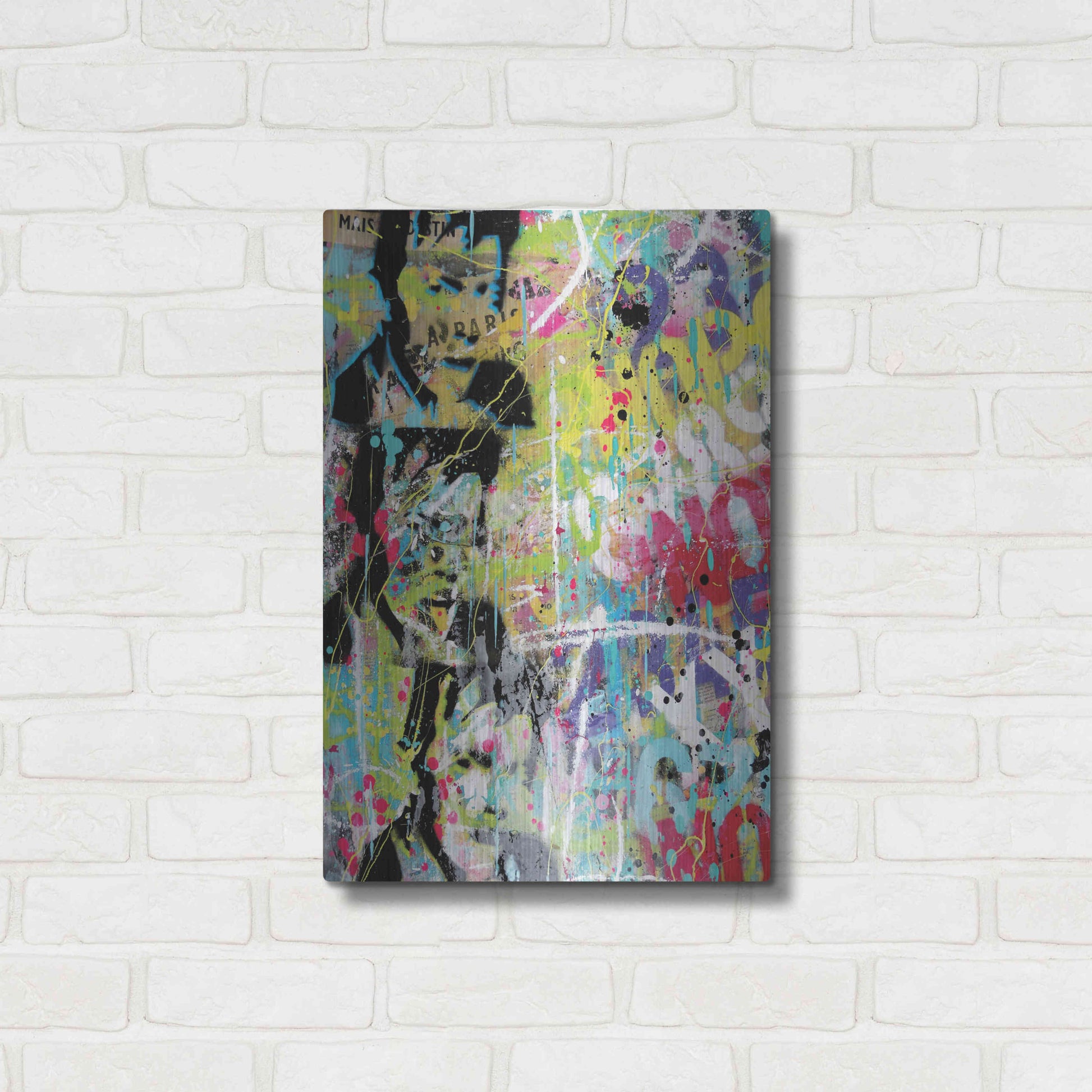 Luxe Metal Art 'Him' by David Drioton, Metal Wall Art,16x24