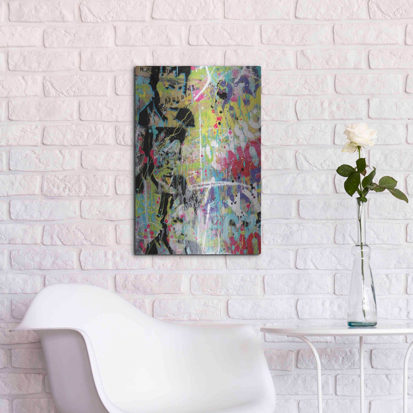 Luxe Metal Art 'Him' by David Drioton, Metal Wall Art,16x24