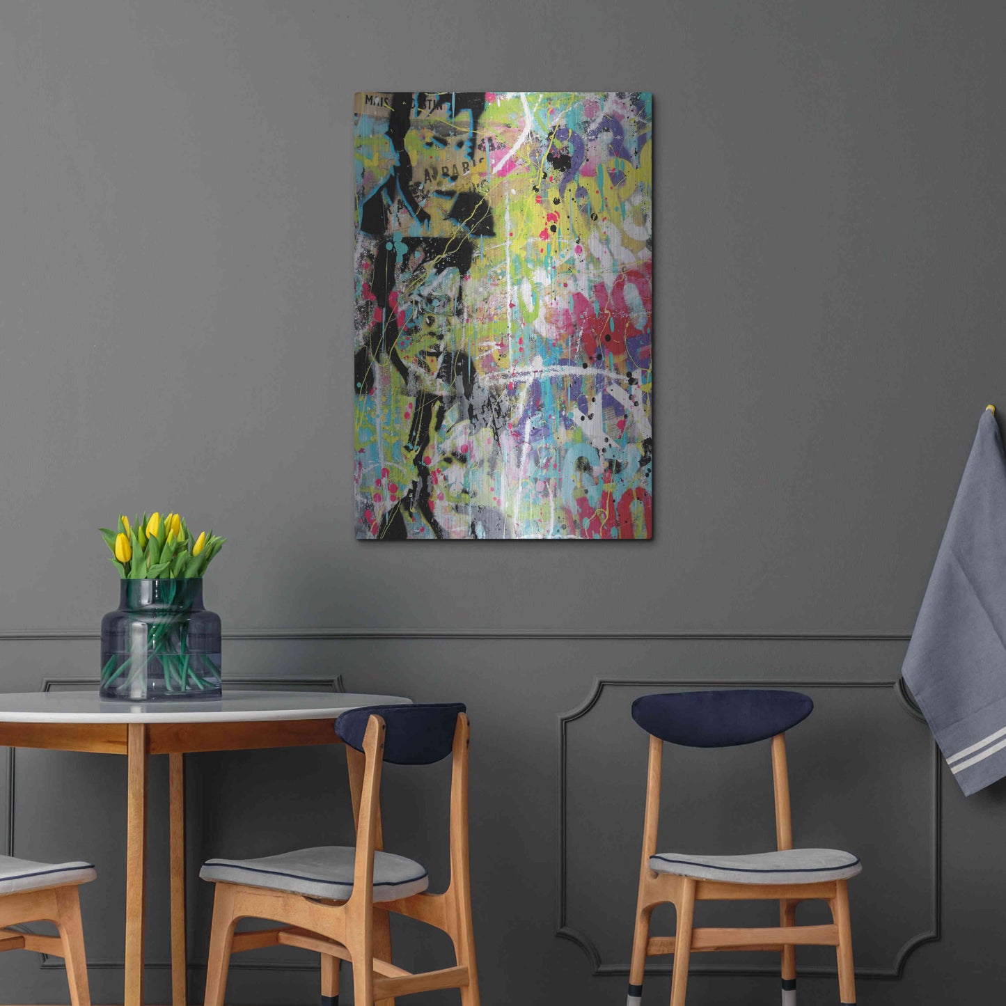 Luxe Metal Art 'Him' by David Drioton, Metal Wall Art,24x36