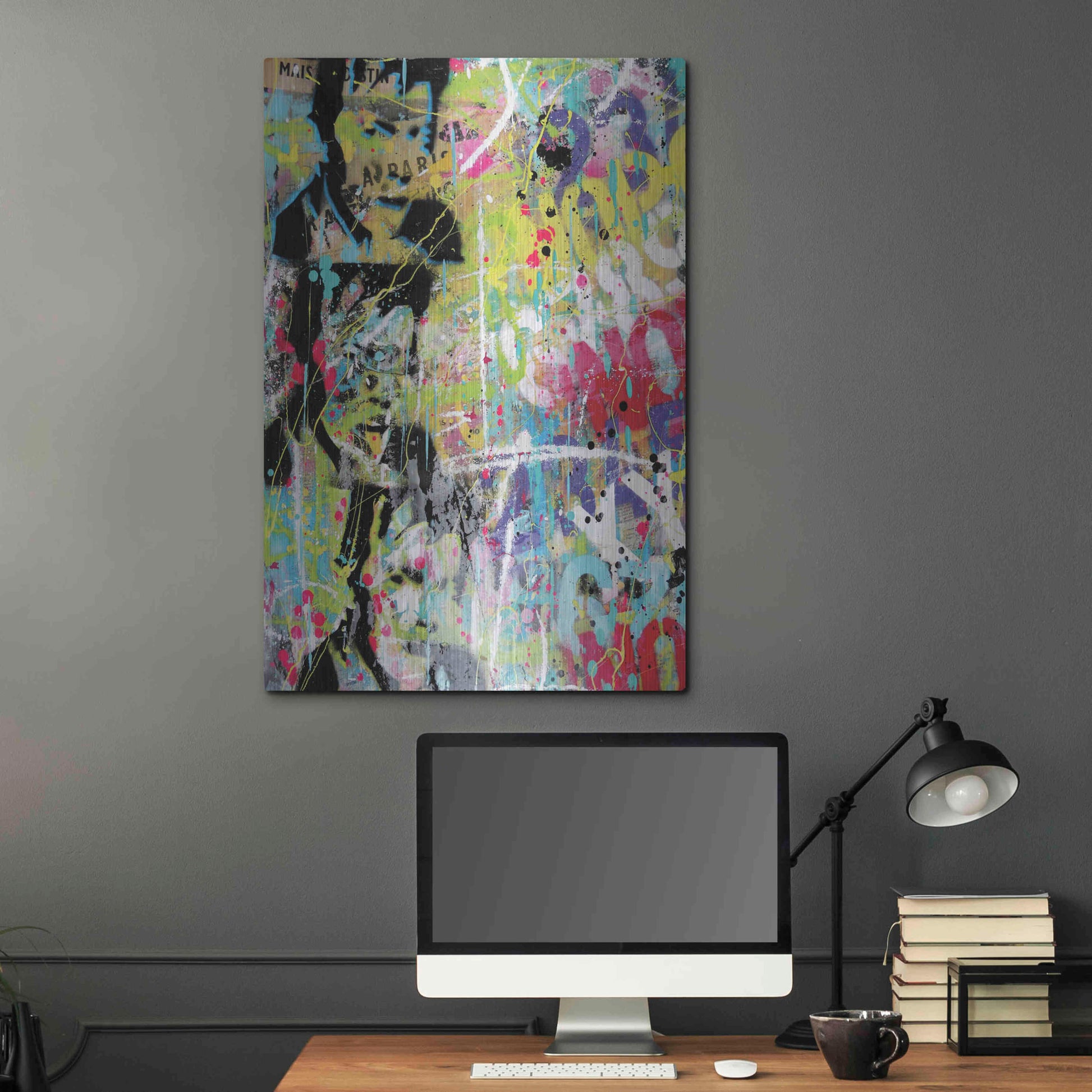 Luxe Metal Art 'Him' by David Drioton, Metal Wall Art,24x36