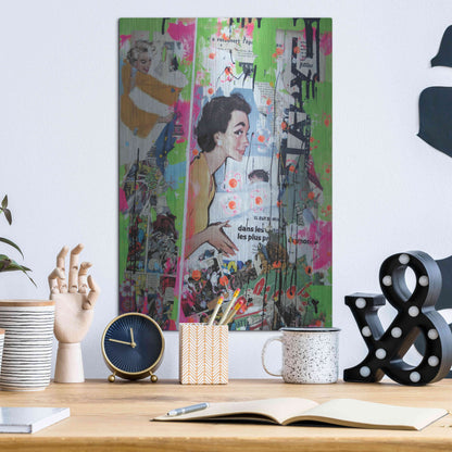 Luxe Metal Art 'Loving Mom' by David Drioton, Metal Wall Art,12x16