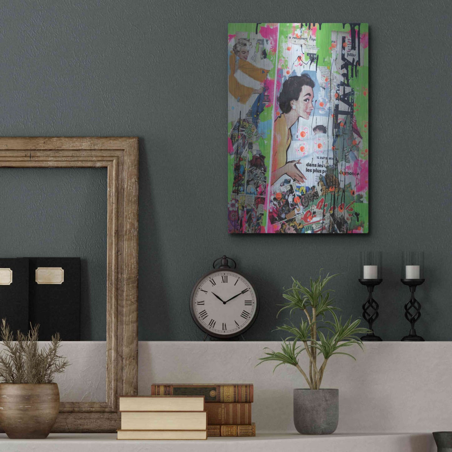 Luxe Metal Art 'Loving Mom' by David Drioton, Metal Wall Art,12x16
