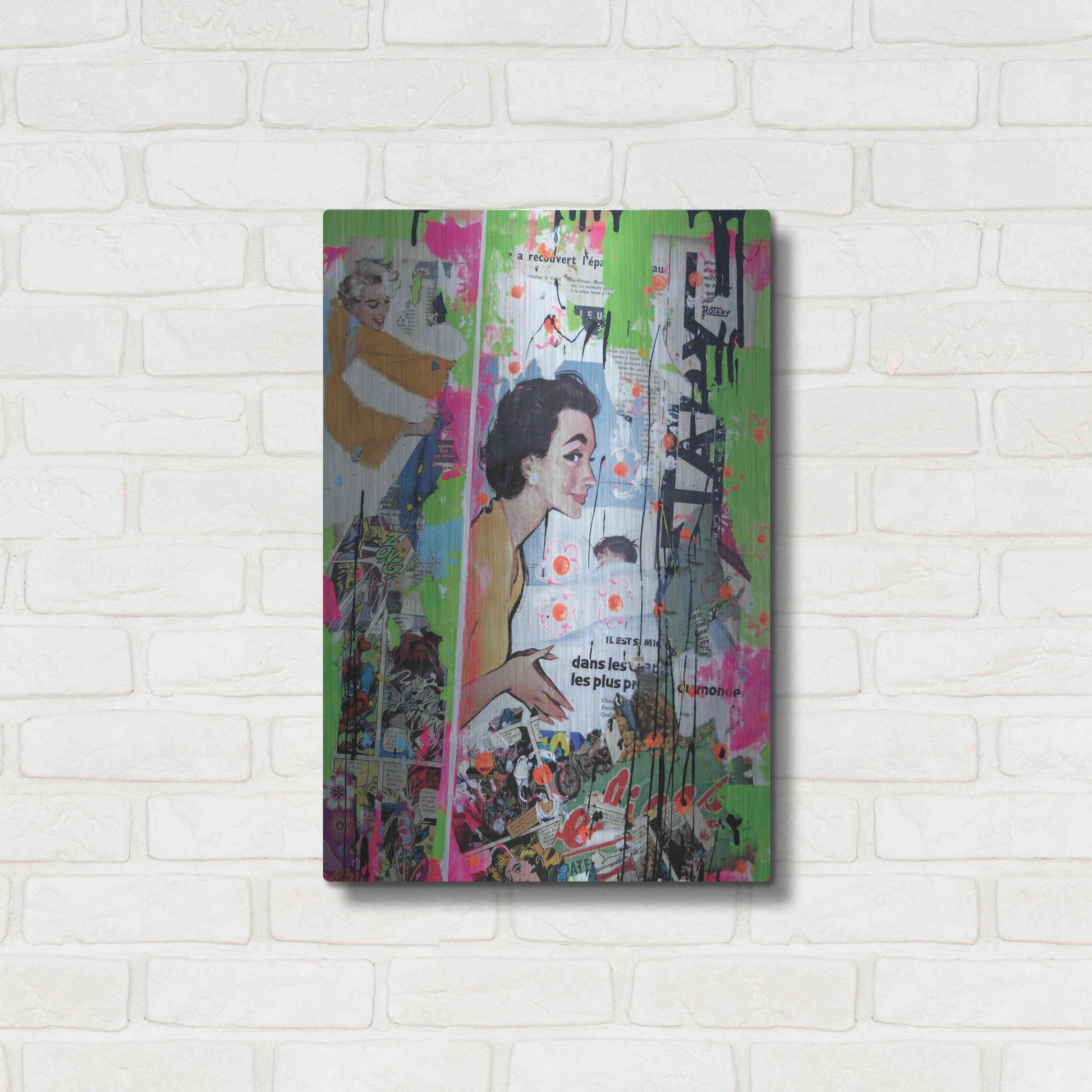Luxe Metal Art 'Loving Mom' by David Drioton, Metal Wall Art,16x24
