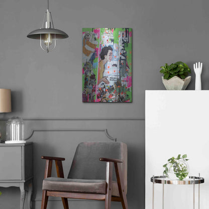 Luxe Metal Art 'Loving Mom' by David Drioton, Metal Wall Art,16x24