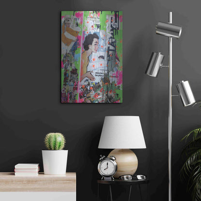 Luxe Metal Art 'Loving Mom' by David Drioton, Metal Wall Art,16x24
