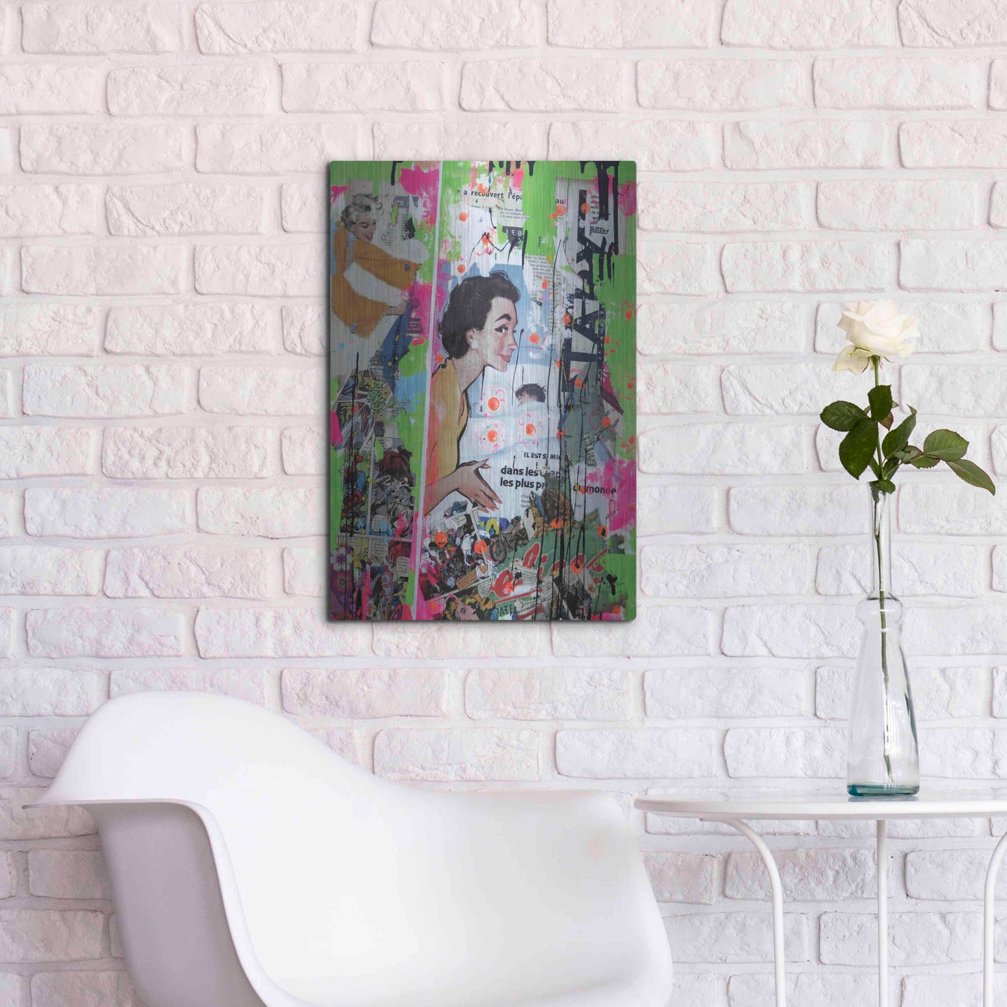 Luxe Metal Art 'Loving Mom' by David Drioton, Metal Wall Art,16x24