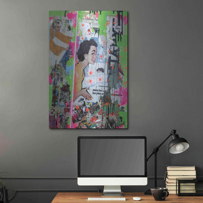 Luxe Metal Art 'Loving Mom' by David Drioton, Metal Wall Art,24x36