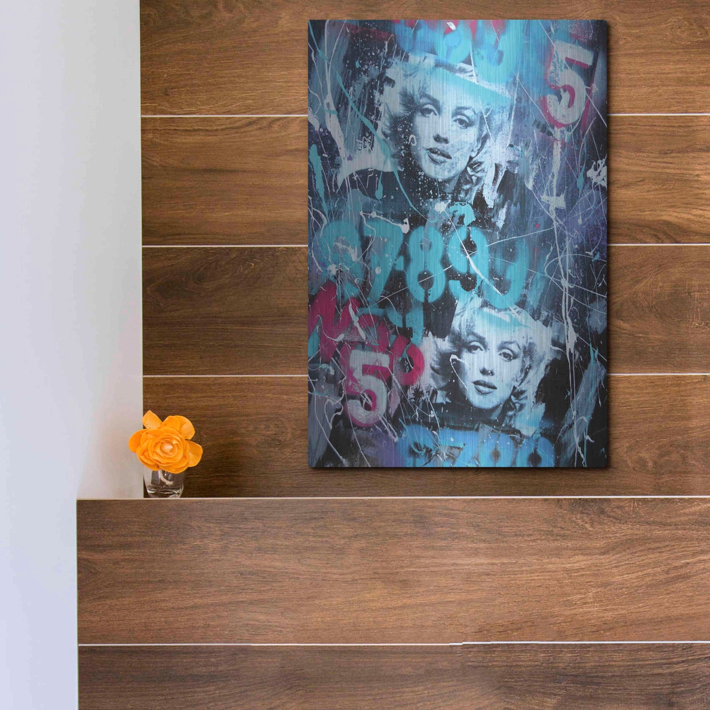 Luxe Metal Art 'Monroe Street 2' by David Drioton, Metal Wall Art,12x16