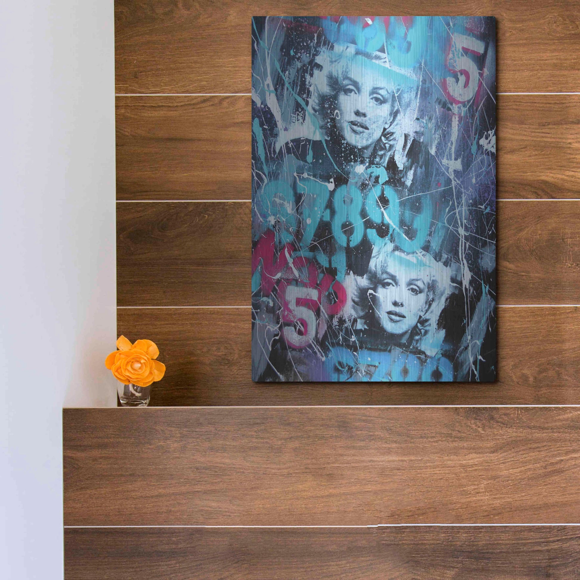 Luxe Metal Art 'Monroe Street 2' by David Drioton, Metal Wall Art,12x16