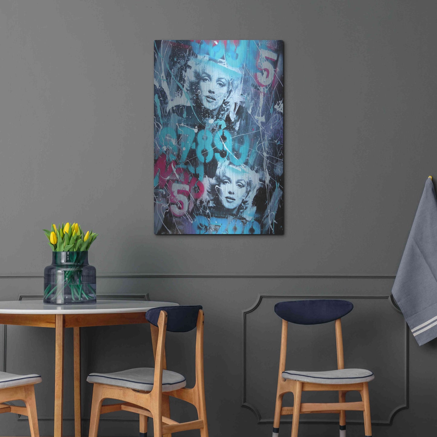 Luxe Metal Art 'Monroe Street 2' by David Drioton, Metal Wall Art,24x36