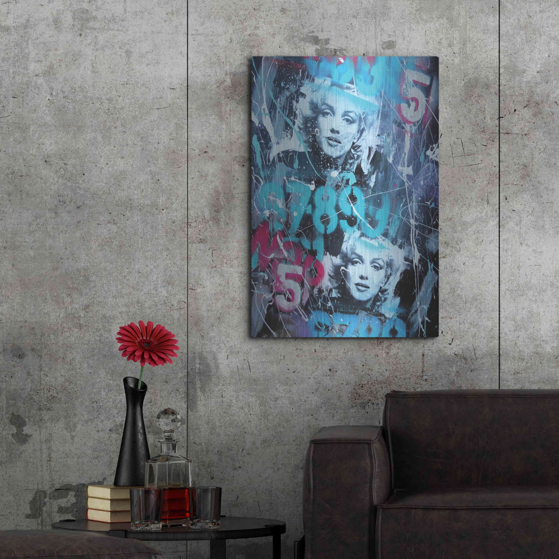 Luxe Metal Art 'Monroe Street 2' by David Drioton, Metal Wall Art,24x36