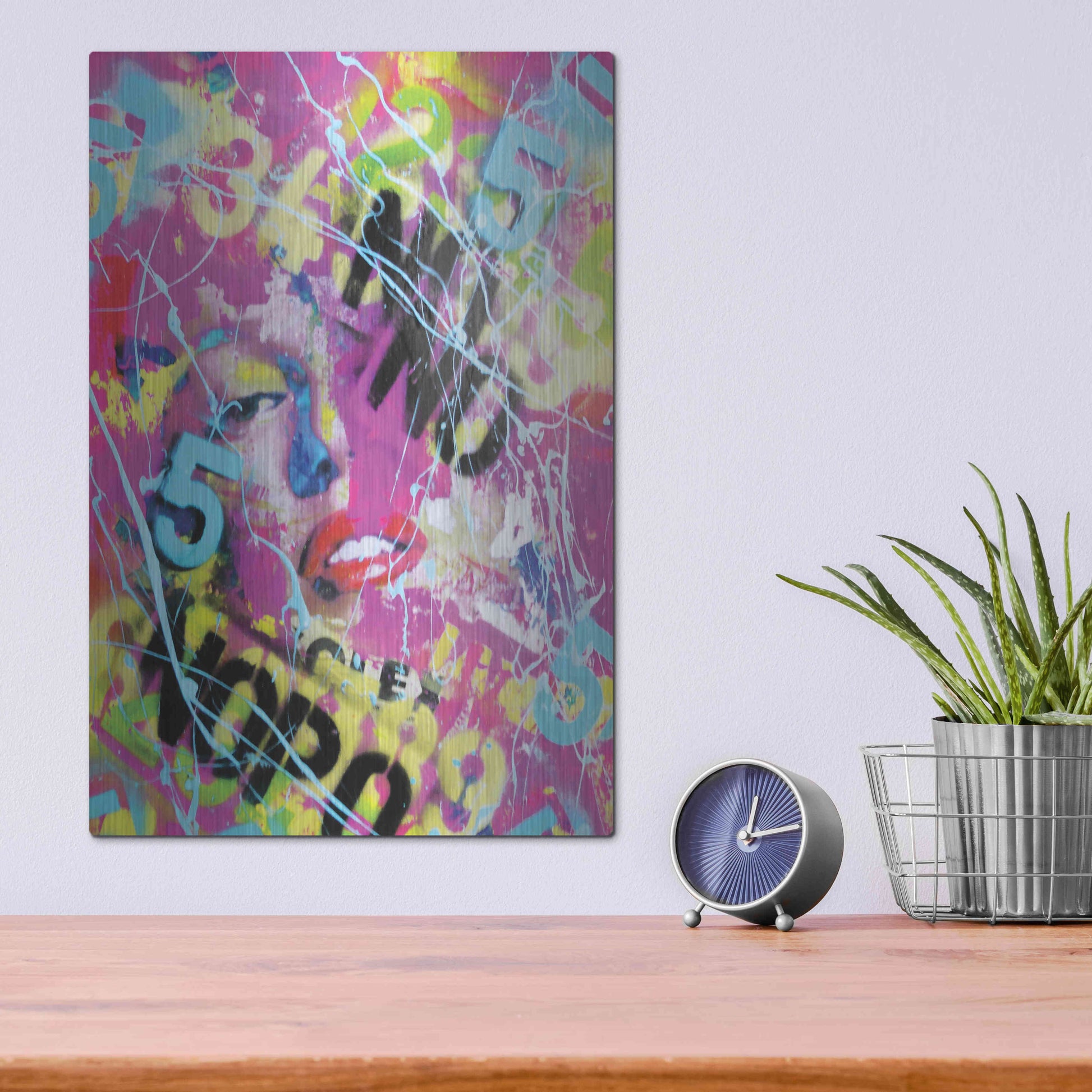 Luxe Metal Art 'Monroe Street 3' by David Drioton, Metal Wall Art,12x16