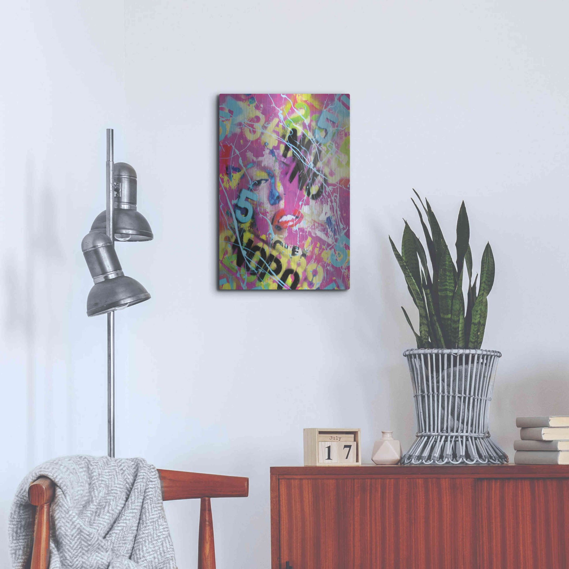 Luxe Metal Art 'Monroe Street 3' by David Drioton, Metal Wall Art,16x24