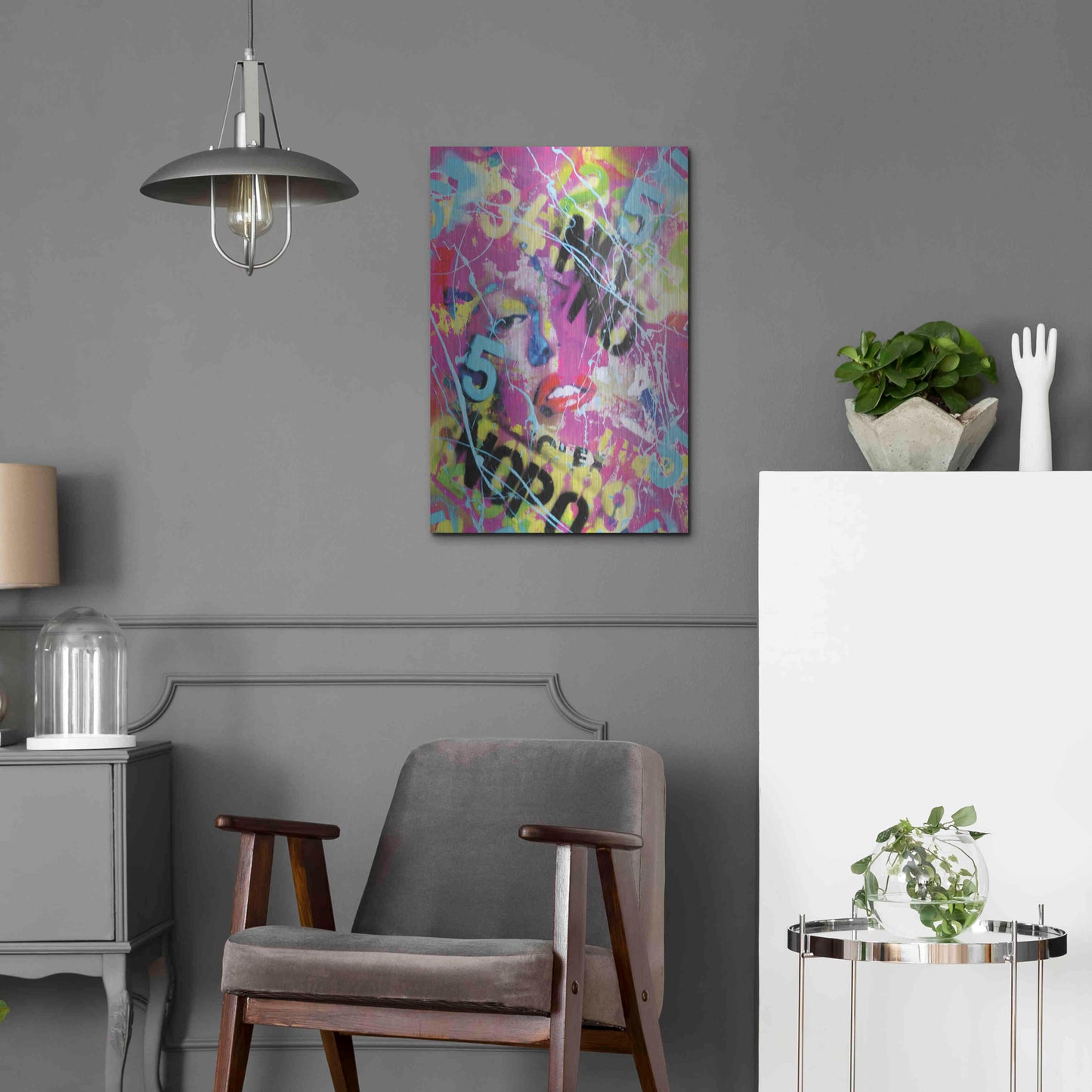 Luxe Metal Art 'Monroe Street 3' by David Drioton, Metal Wall Art,16x24