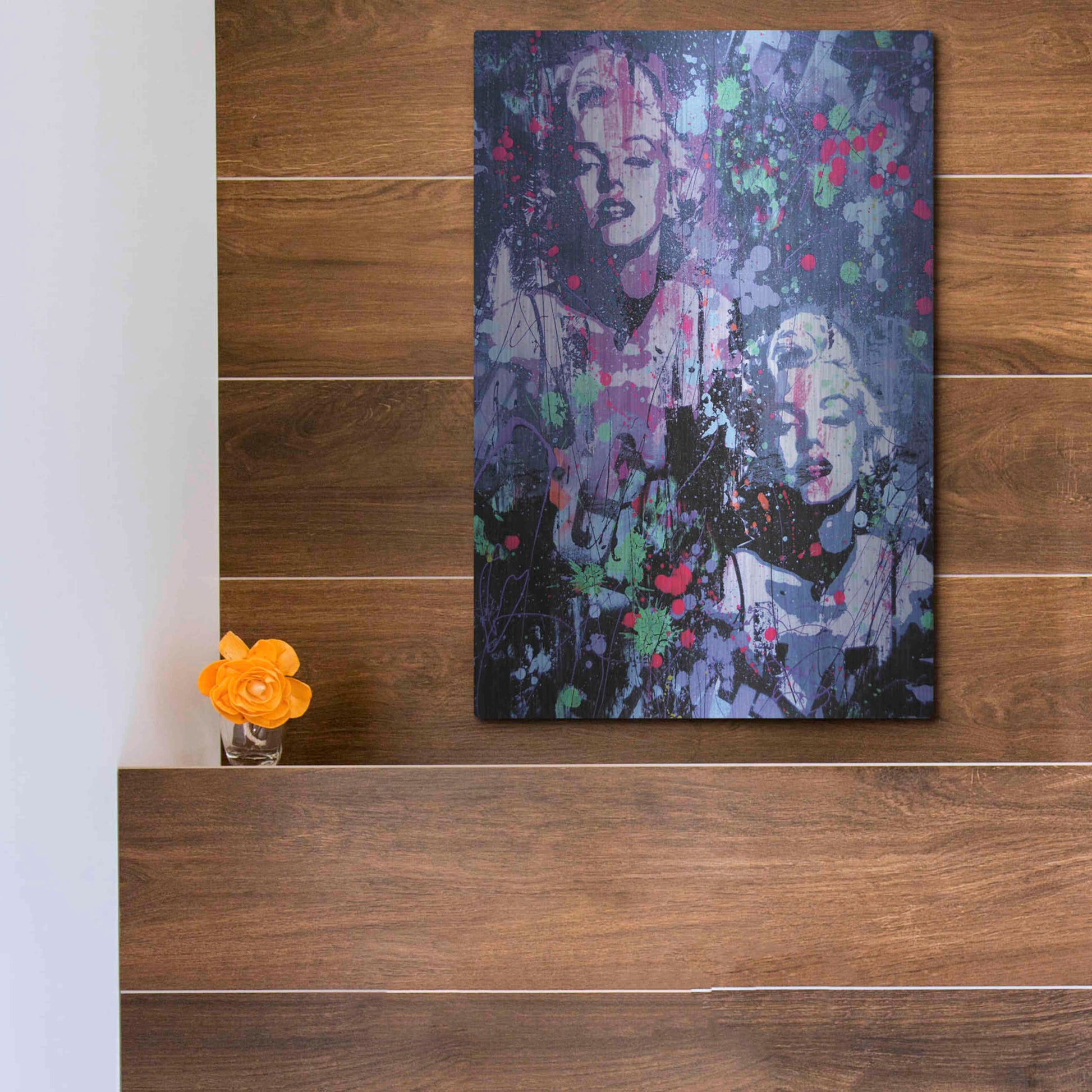 Luxe Metal Art 'Monroe Street' by David Drioton, Metal Wall Art,12x16