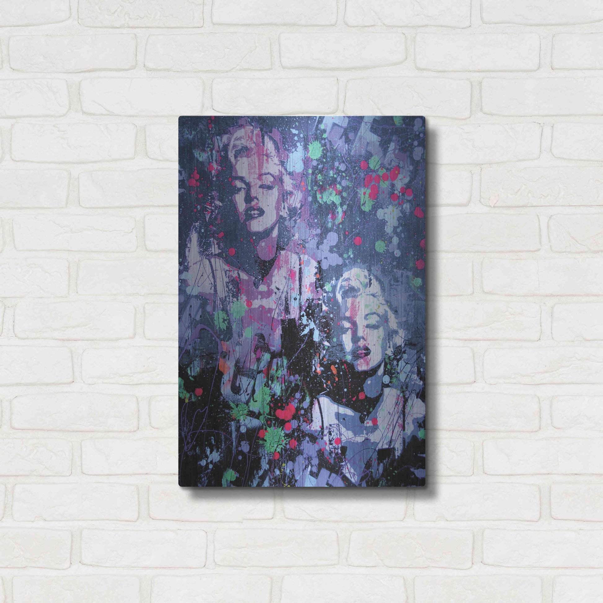 Luxe Metal Art 'Monroe Street' by David Drioton, Metal Wall Art,16x24