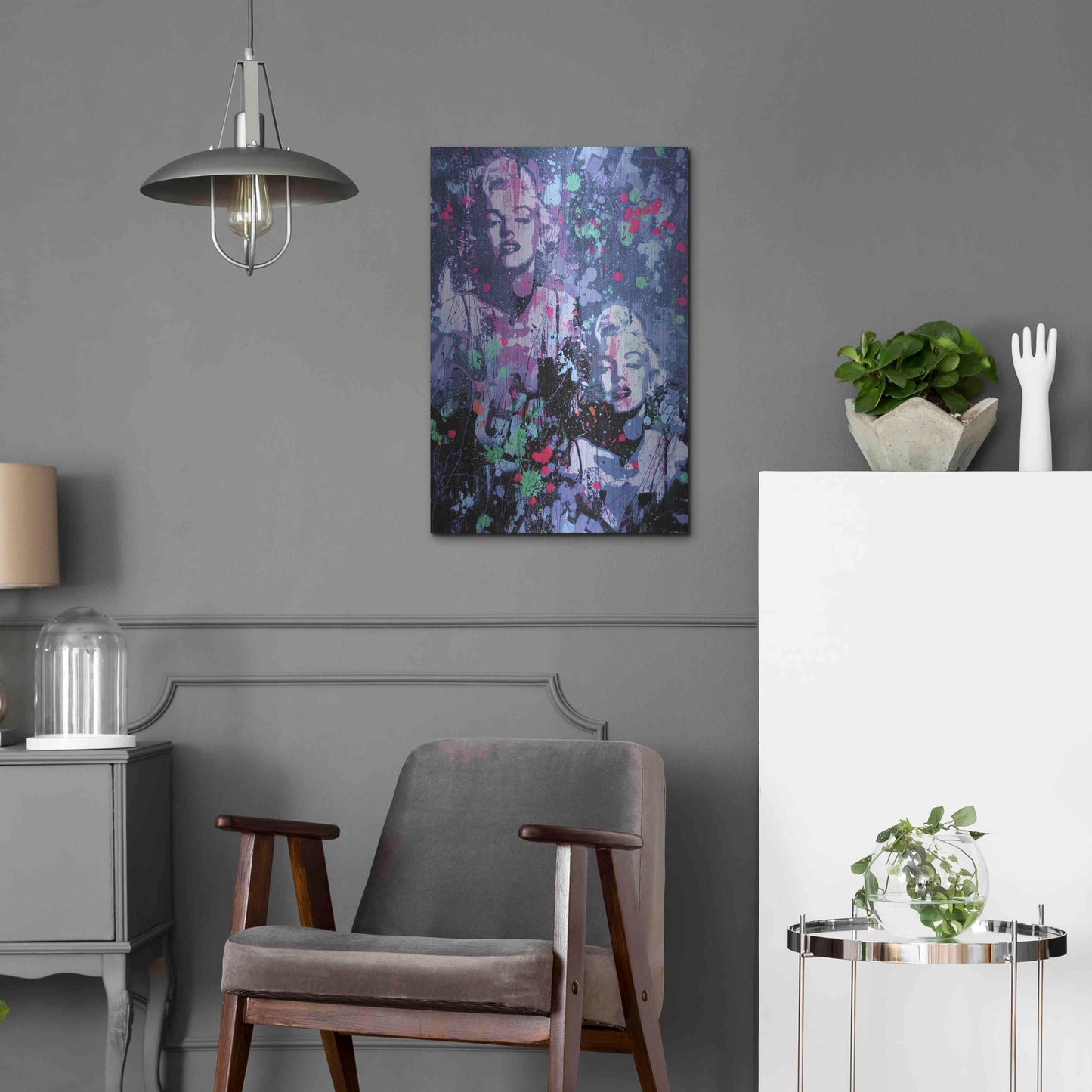 Luxe Metal Art 'Monroe Street' by David Drioton, Metal Wall Art,16x24