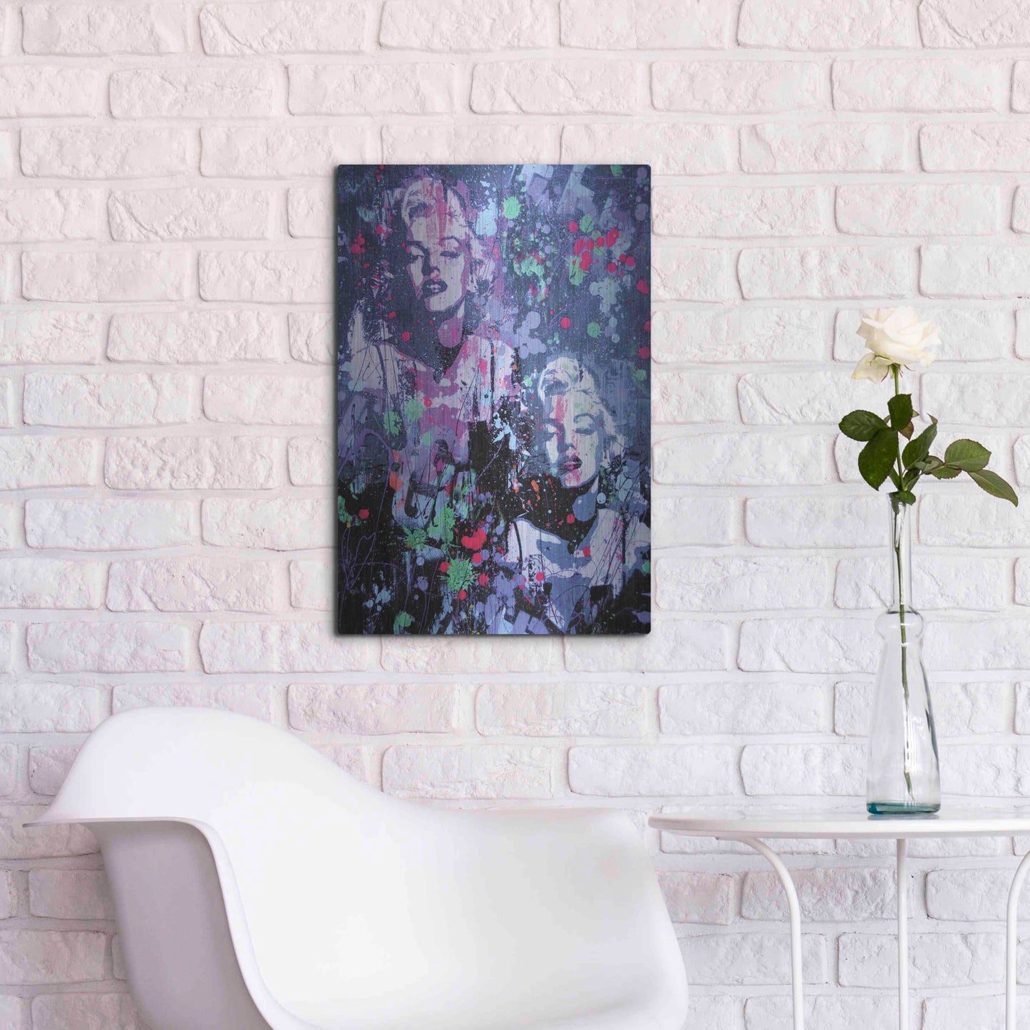 Luxe Metal Art 'Monroe Street' by David Drioton, Metal Wall Art,16x24