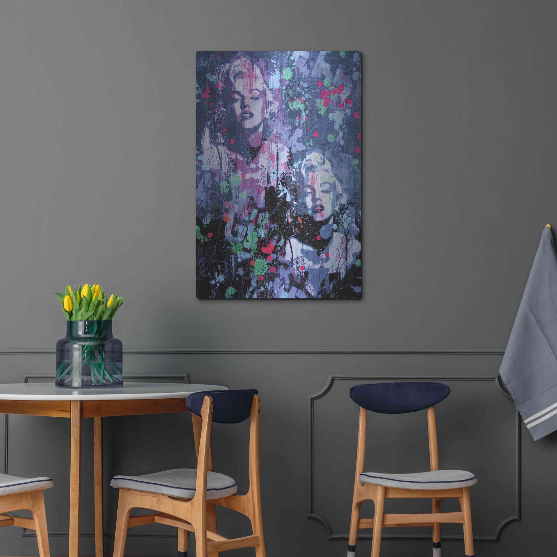 Luxe Metal Art 'Monroe Street' by David Drioton, Metal Wall Art,24x36