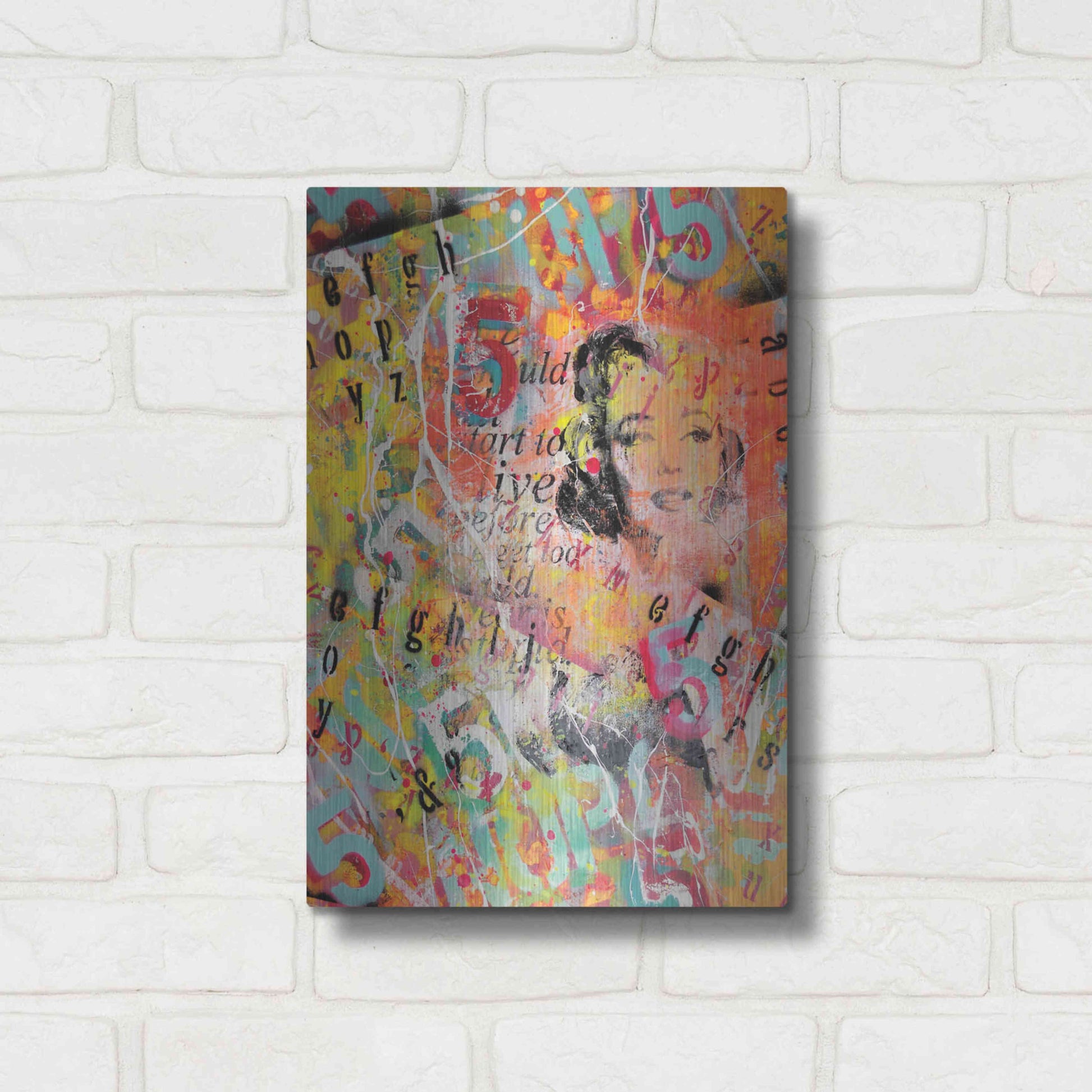 Luxe Metal Art 'Monroe Strret' by David Drioton, Metal Wall Art,12x16