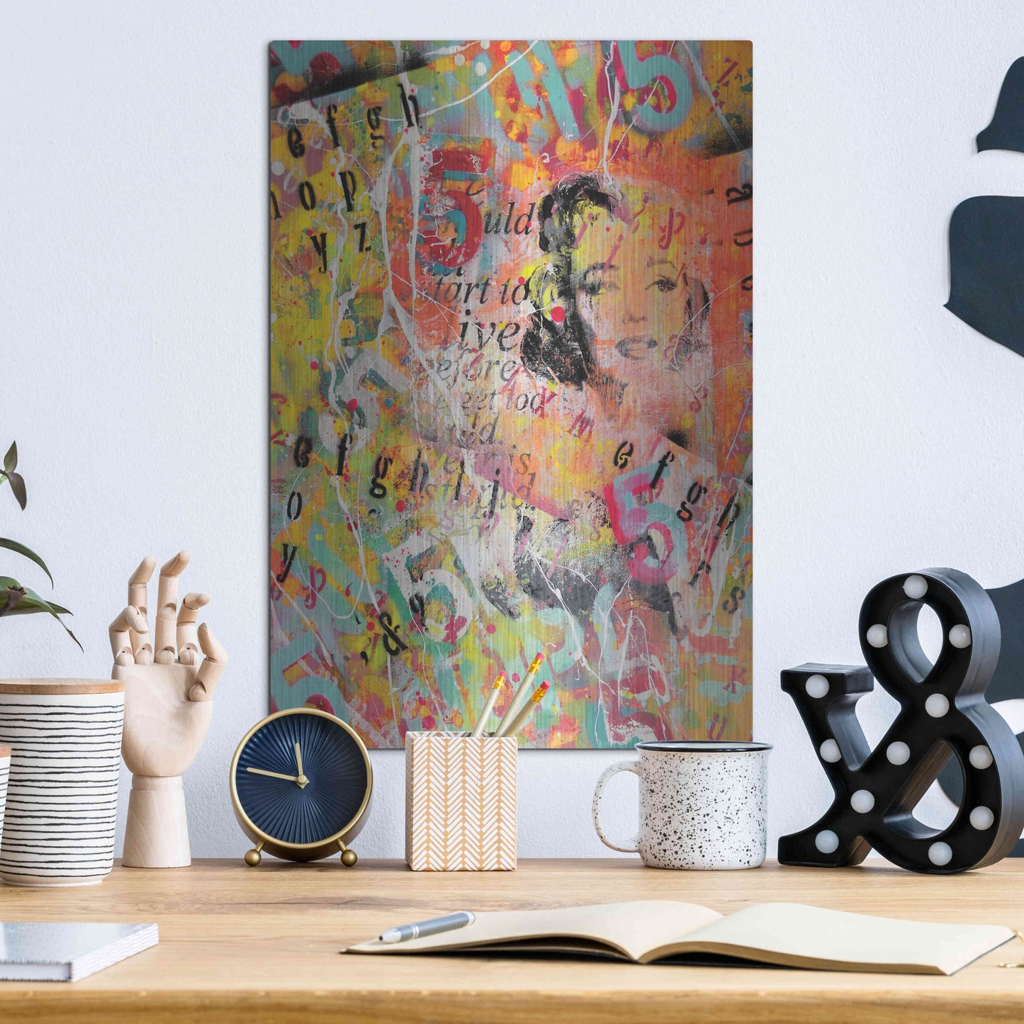 Luxe Metal Art 'Monroe Strret' by David Drioton, Metal Wall Art,12x16