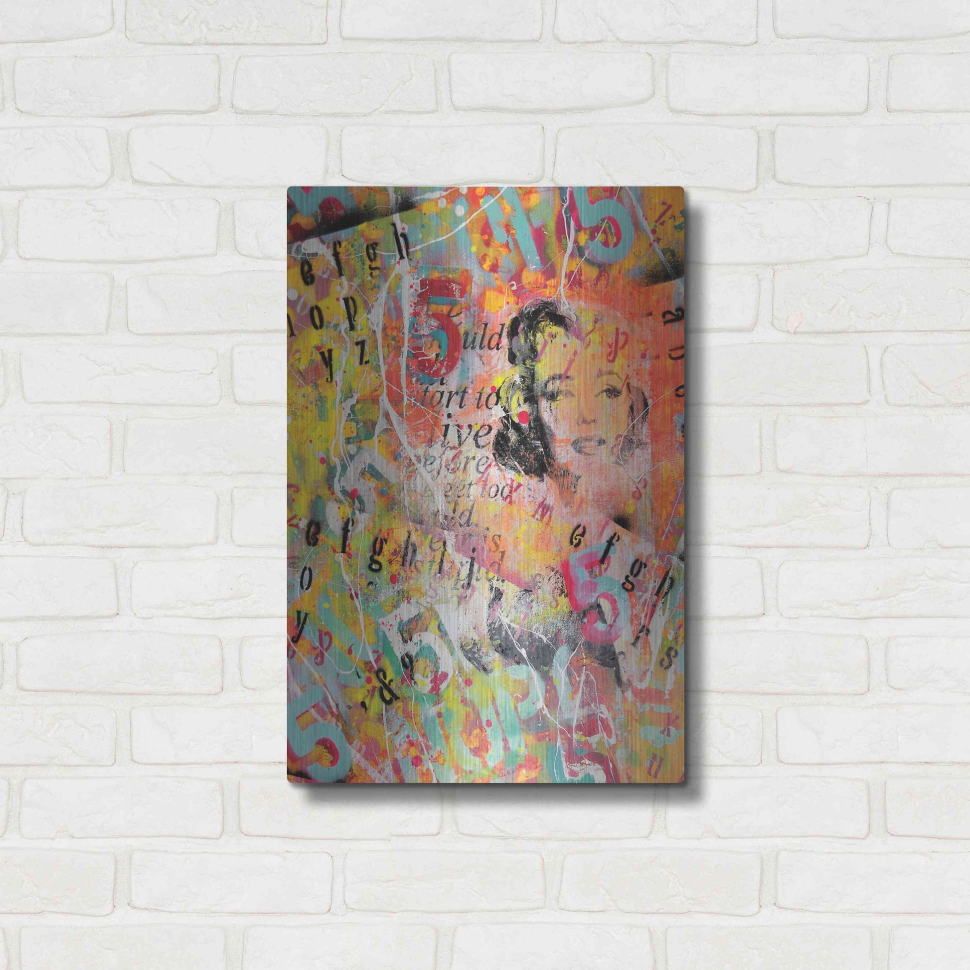 Luxe Metal Art 'Monroe Strret' by David Drioton, Metal Wall Art,16x24