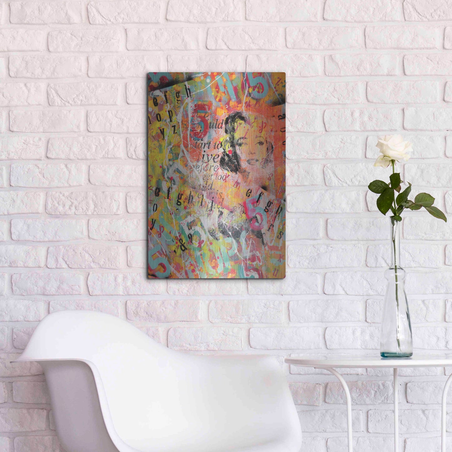 Luxe Metal Art 'Monroe Strret' by David Drioton, Metal Wall Art,16x24
