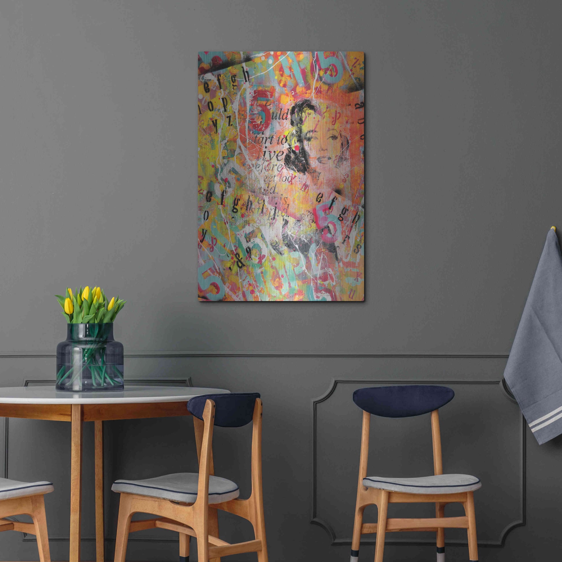 Luxe Metal Art 'Monroe Strret' by David Drioton, Metal Wall Art,24x36