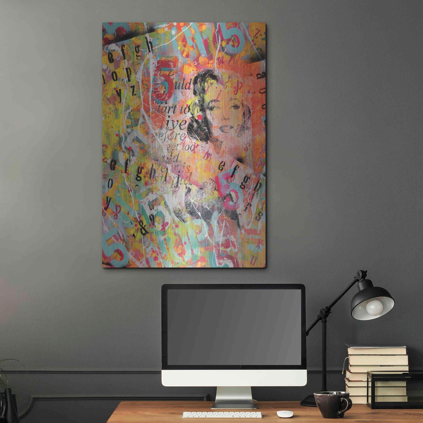 Luxe Metal Art 'Monroe Strret' by David Drioton, Metal Wall Art,24x36