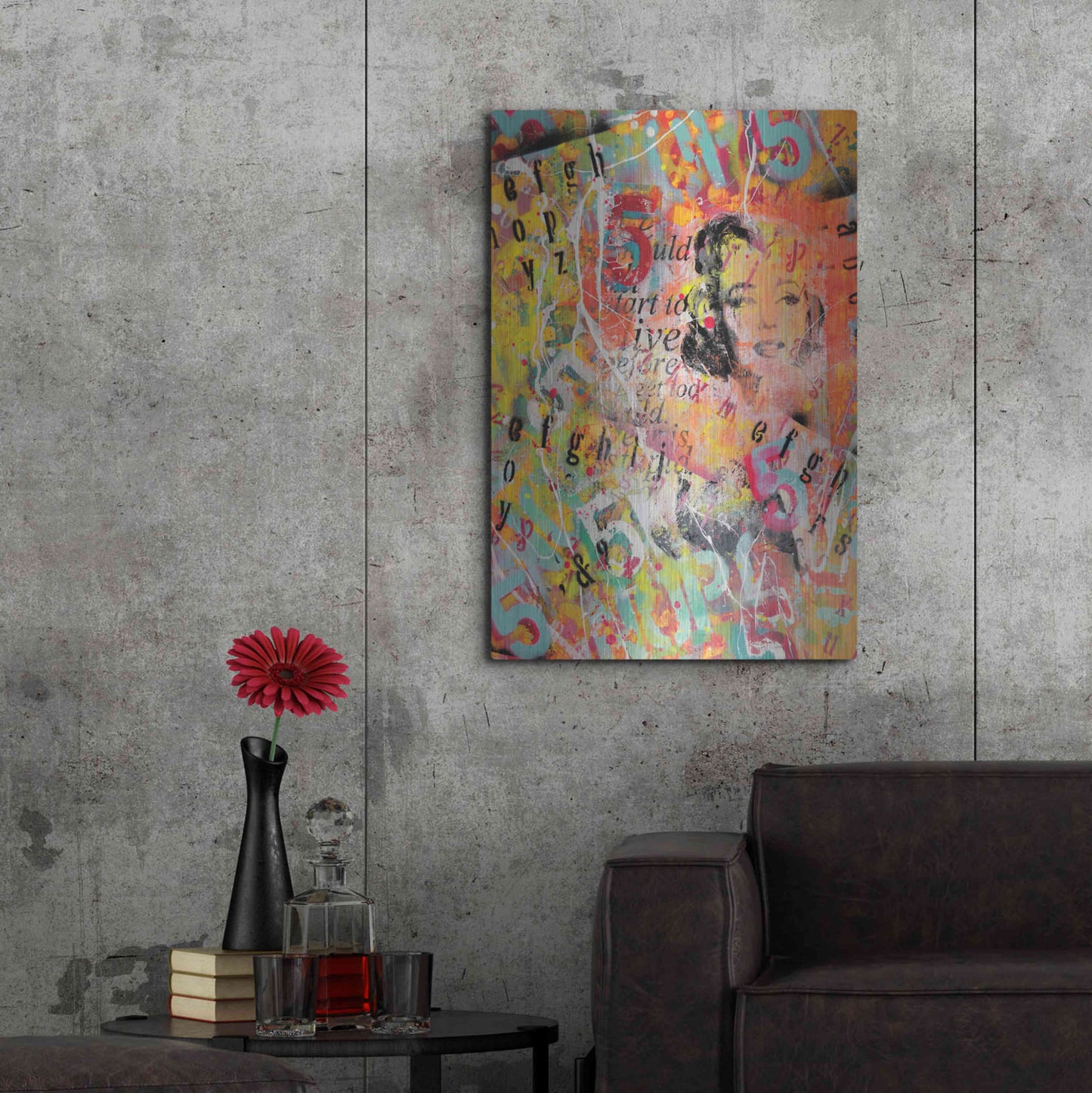 Luxe Metal Art 'Monroe Strret' by David Drioton, Metal Wall Art,24x36