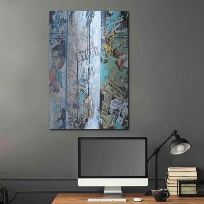 Luxe Metal Art 'Old News 2' by David Drioton, Metal Wall Art,24x36