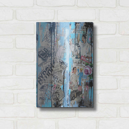 Luxe Metal Art 'Old News' by David Drioton, Metal Wall Art,12x16