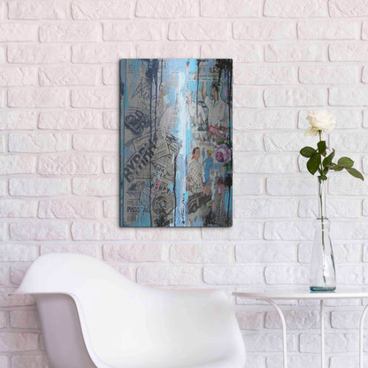 Luxe Metal Art 'Old News' by David Drioton, Metal Wall Art,16x24