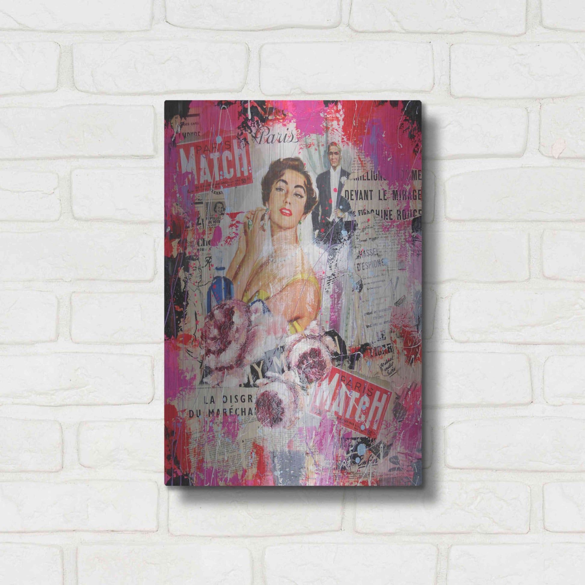 Luxe Metal Art 'Paris Match' by David Drioton, Metal Wall Art,12x16