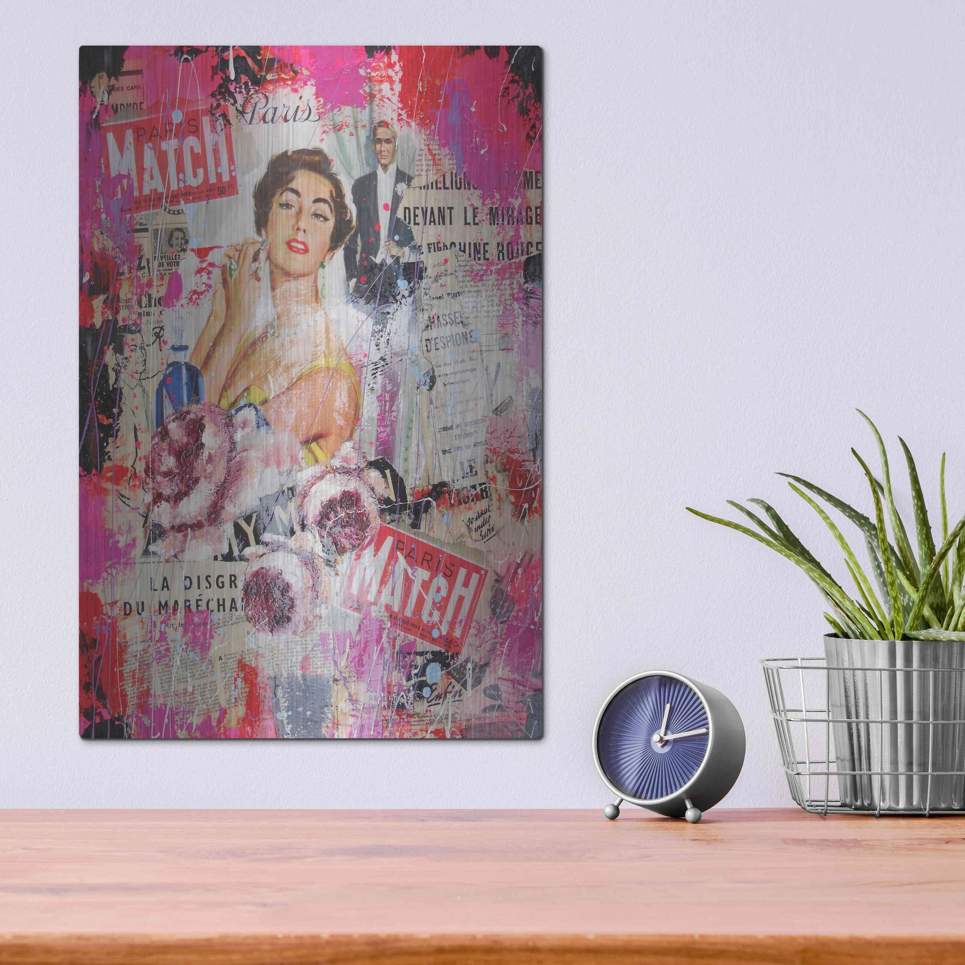 Luxe Metal Art 'Paris Match' by David Drioton, Metal Wall Art,12x16