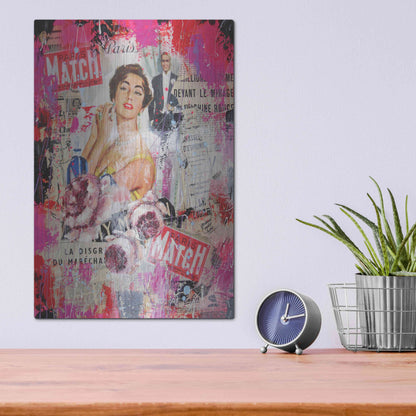 Luxe Metal Art 'Paris Match' by David Drioton, Metal Wall Art,12x16