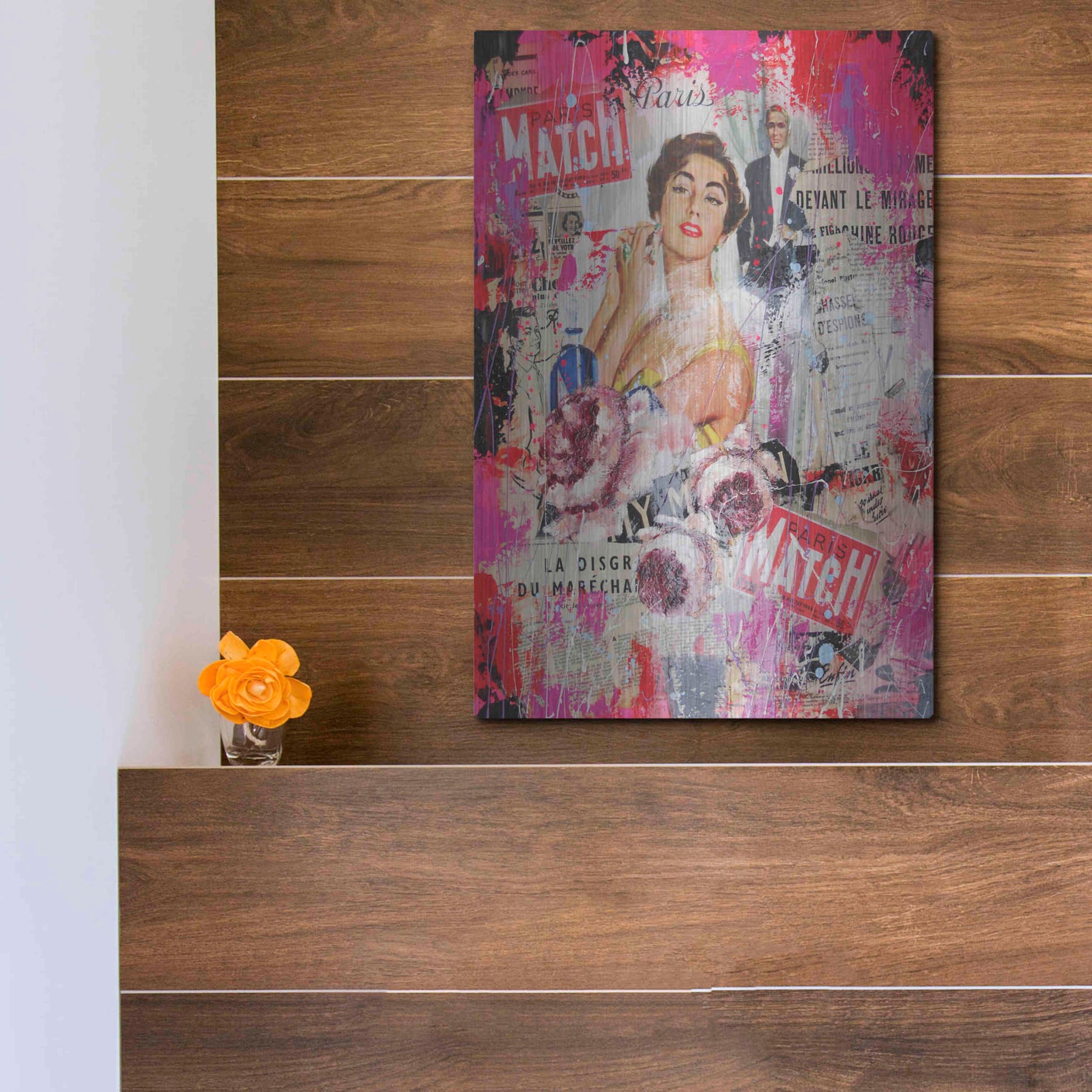 Luxe Metal Art 'Paris Match' by David Drioton, Metal Wall Art,12x16