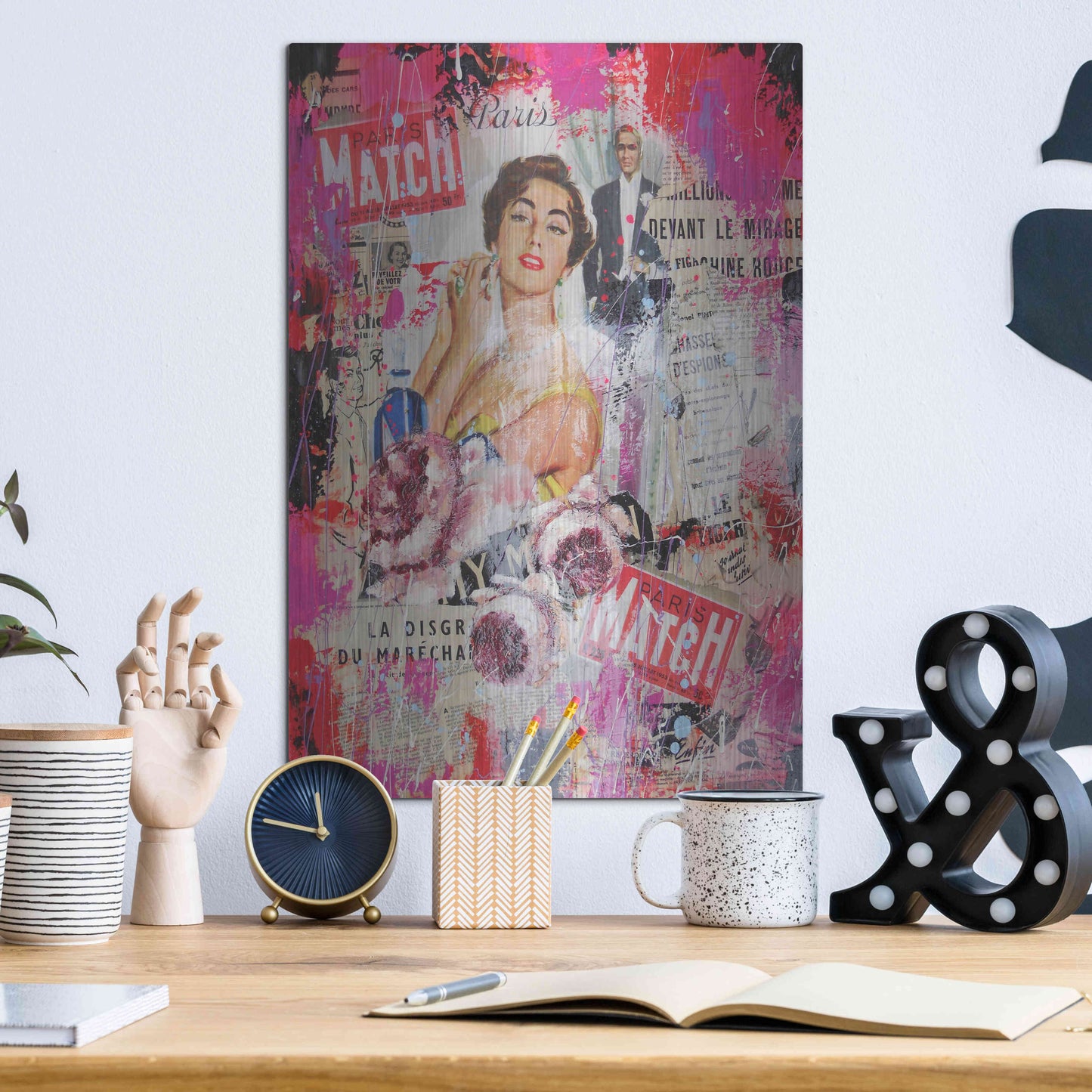 Luxe Metal Art 'Paris Match' by David Drioton, Metal Wall Art,12x16