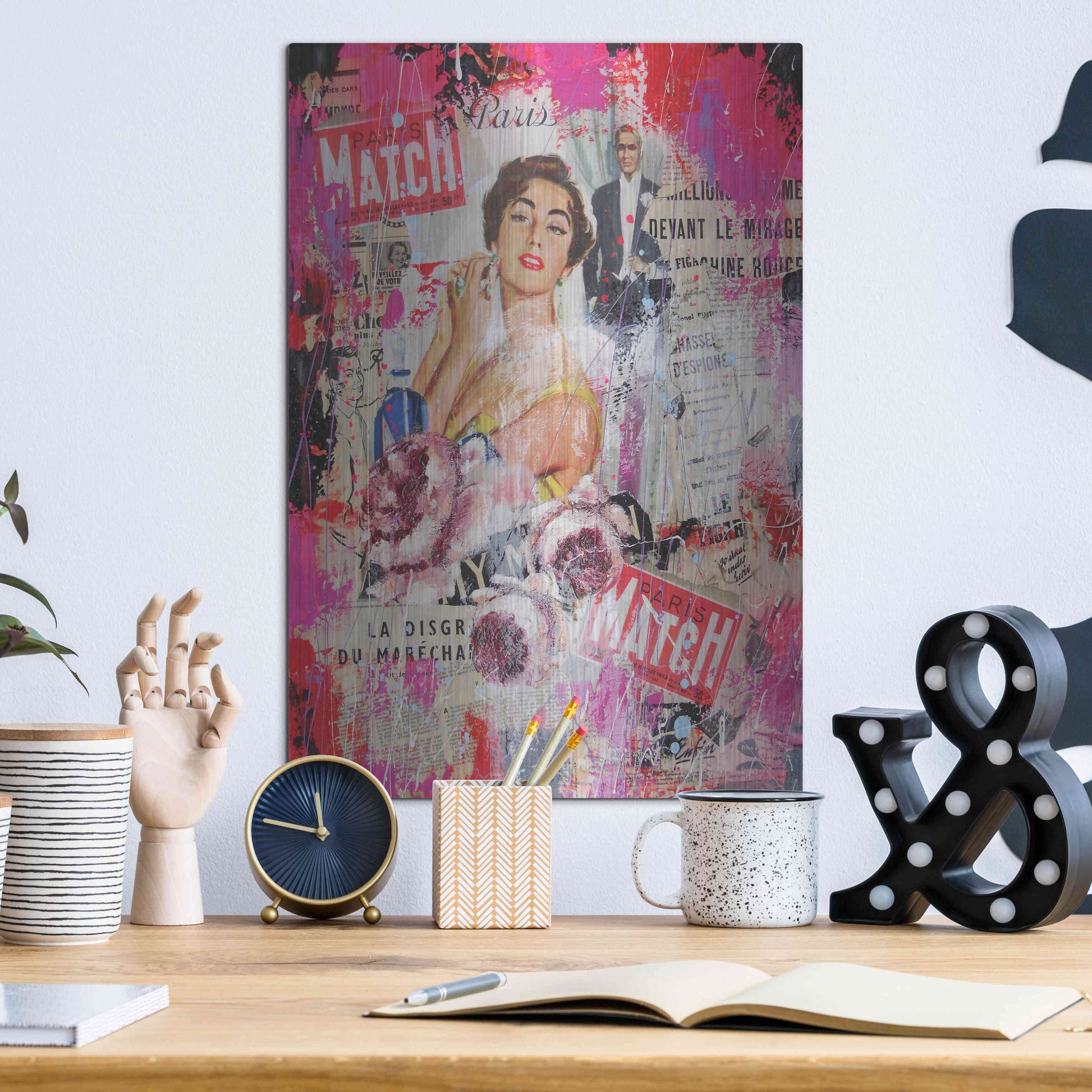 Luxe Metal Art 'Paris Match' by David Drioton, Metal Wall Art,12x16