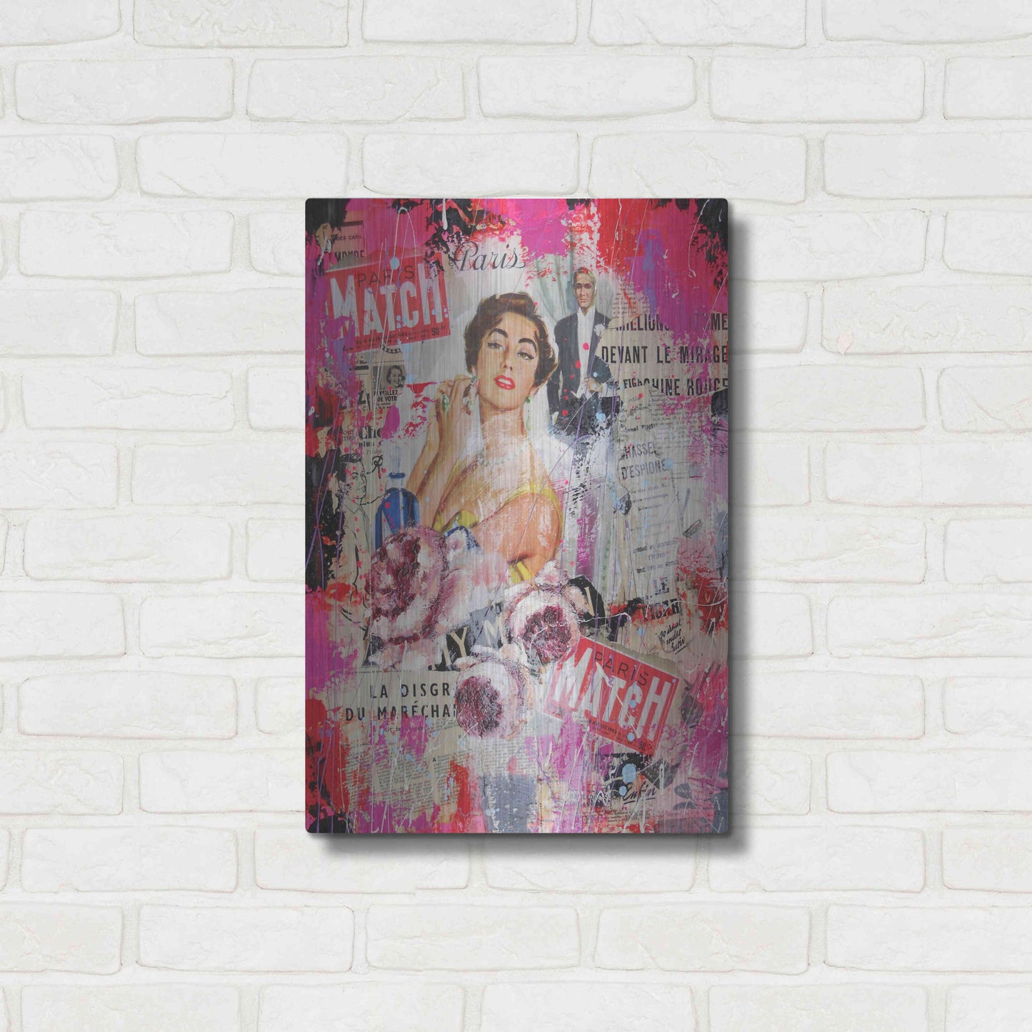 Luxe Metal Art 'Paris Match' by David Drioton, Metal Wall Art,16x24