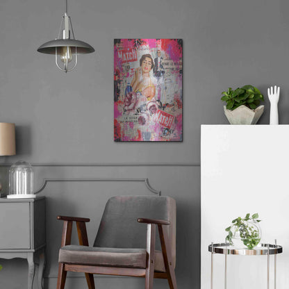 Luxe Metal Art 'Paris Match' by David Drioton, Metal Wall Art,16x24
